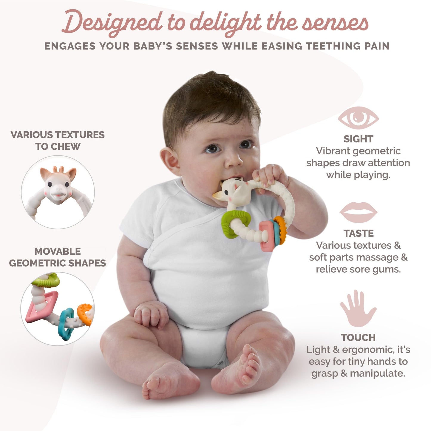 Sophie la girafe | Colorings Teether | Light & Easy to Grasp | Awaken All 5 Senses