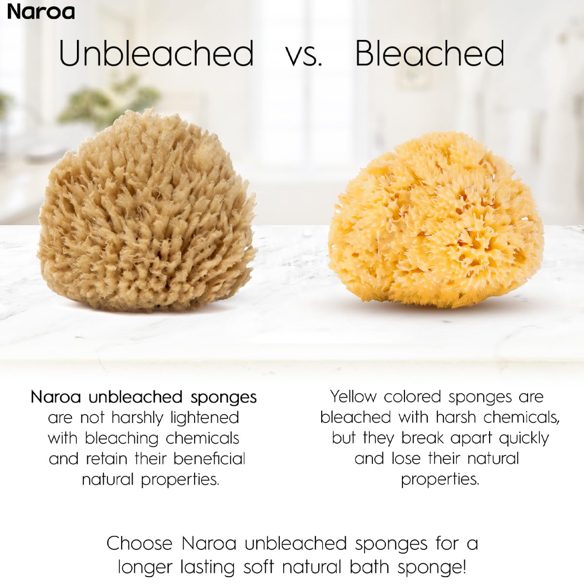 Naroa Natural Baby Bath Sponge In Gift Box | Premium Soft Wool Sea Sponge For Babies | Newborn Bath Time Essentials | Sustainabl
