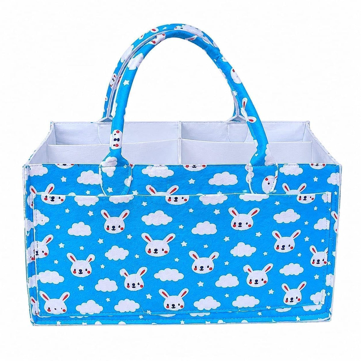 Kemiv Blue Bunny Caddy Bag Baby Diaper Storage Organizer