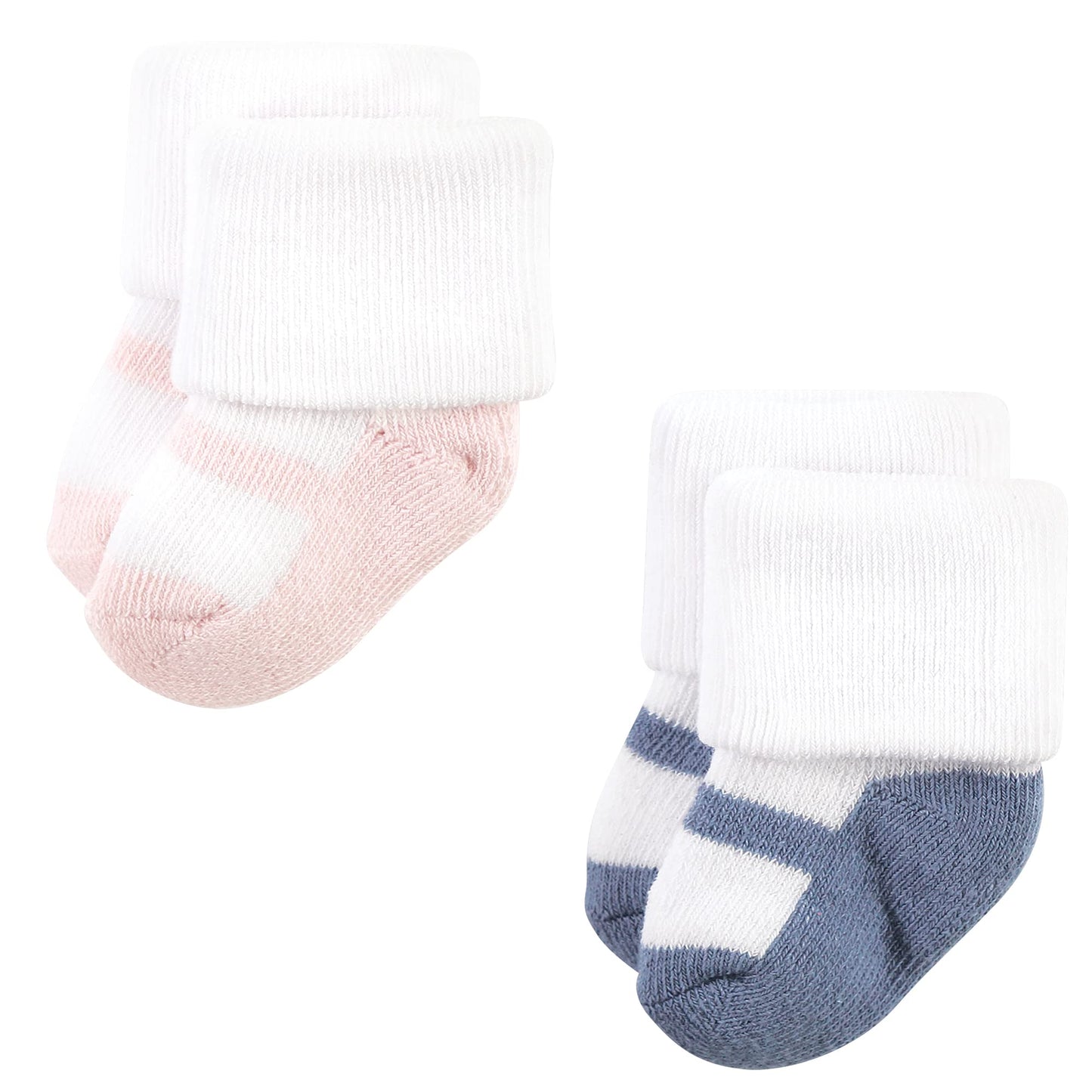 Hudson Baby Unisex Baby Cotton Rich Newborn And Terry Socks, Soft Earth Tone Shoes, 6-12 Months