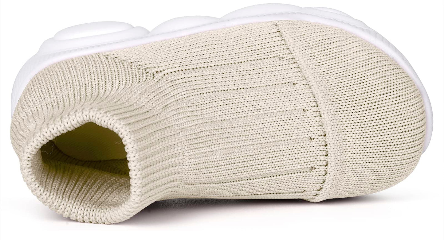 Baby Socks Boys Girls Breathable Walking Shoes Toddler Slippers Infant Shoes Toddle Sneaker With Soft Rubber Sole,Khaki