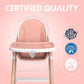 Children of Design 6 in 1 Deluxe Wooden High Chair for Babies & Toddlers Modern Safe Compact Baby Highchair, Easy to Clean, Remo