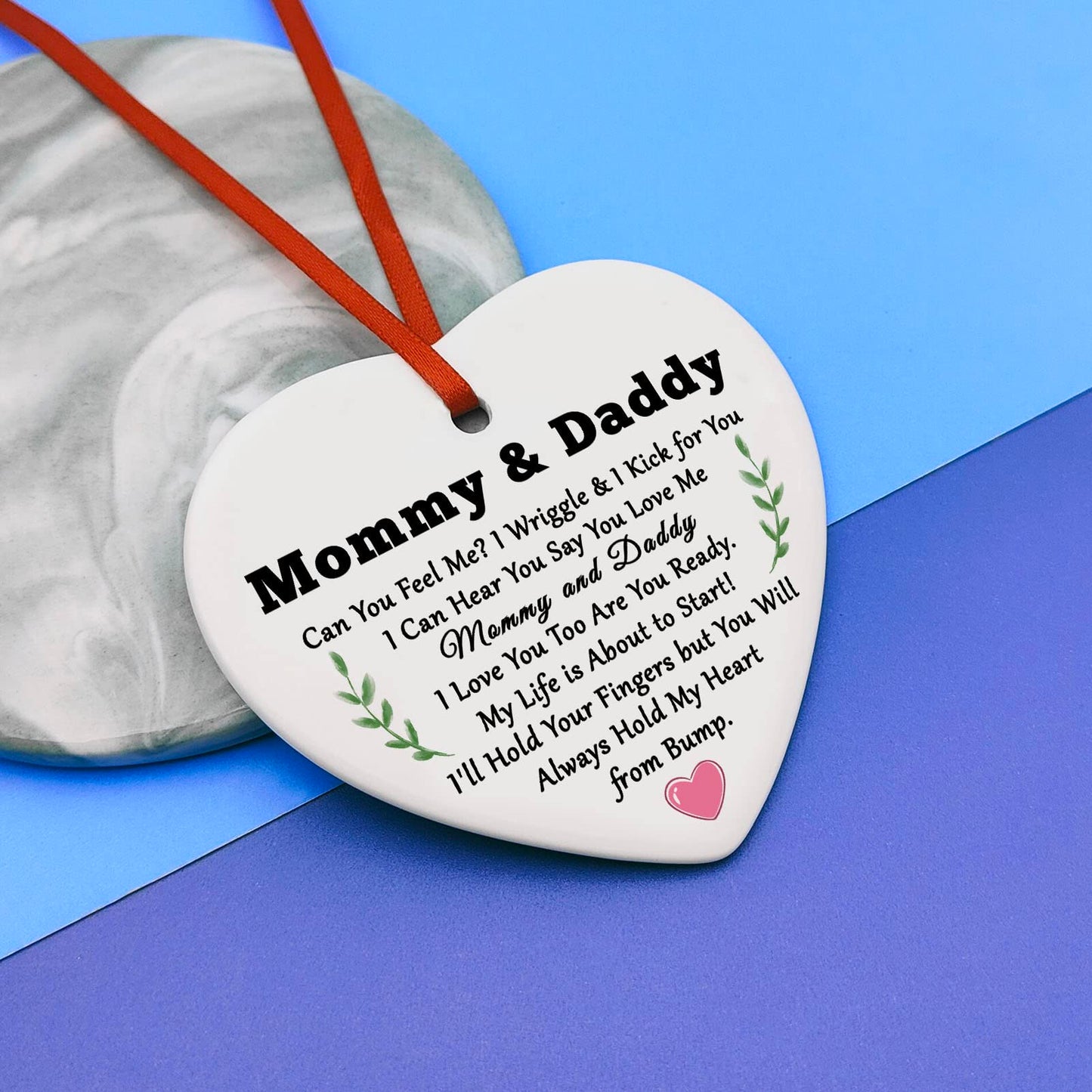 Mom To Be Gift Ornament Ceramic Gifts Pregnancy Announcements Gifts For Friends Dad Mom Gender Reveal Gifts Baby Announcement Da