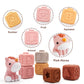 Nueplay 7 Pcs Soft Building Blocks, Sensory Stacking Squeeze Toys with Horse Figure, Newborn Essentials for 6 12 18 Months Baby