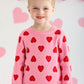 Besserbay Valentine'S Day Unisex Toddler Knitted Heart Pullover Warm Sweater Casual Elegant Outfit Pink 18 Months