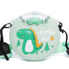 Pheenowl 13Oz Little Dino Water Bottle With Straw For Kids, Bpa Free & Leak Proof Sports Cup For Boys Toddler Drink Bottle With