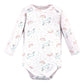 Hudson Baby Unisex Baby Cotton Long-Sleeve Bodysuits, Glitter Unicorn, 6-9 Months