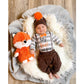 Detigee Baby Boy My 1St Thanksgiving Pant Set Newborn Turkey Bodysuit With Hat (Brown,0-3 Months)