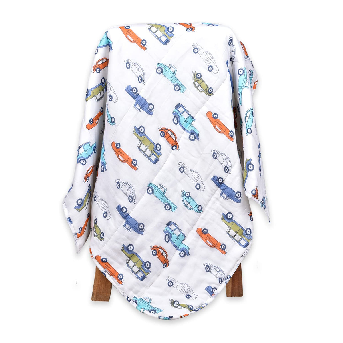 MOMS HOME Organic Cotton Muslin Baby Winter Quilt  03 Years  110 * 120 Cms Pack of 1 (Any 1 Design)  Print May Vary