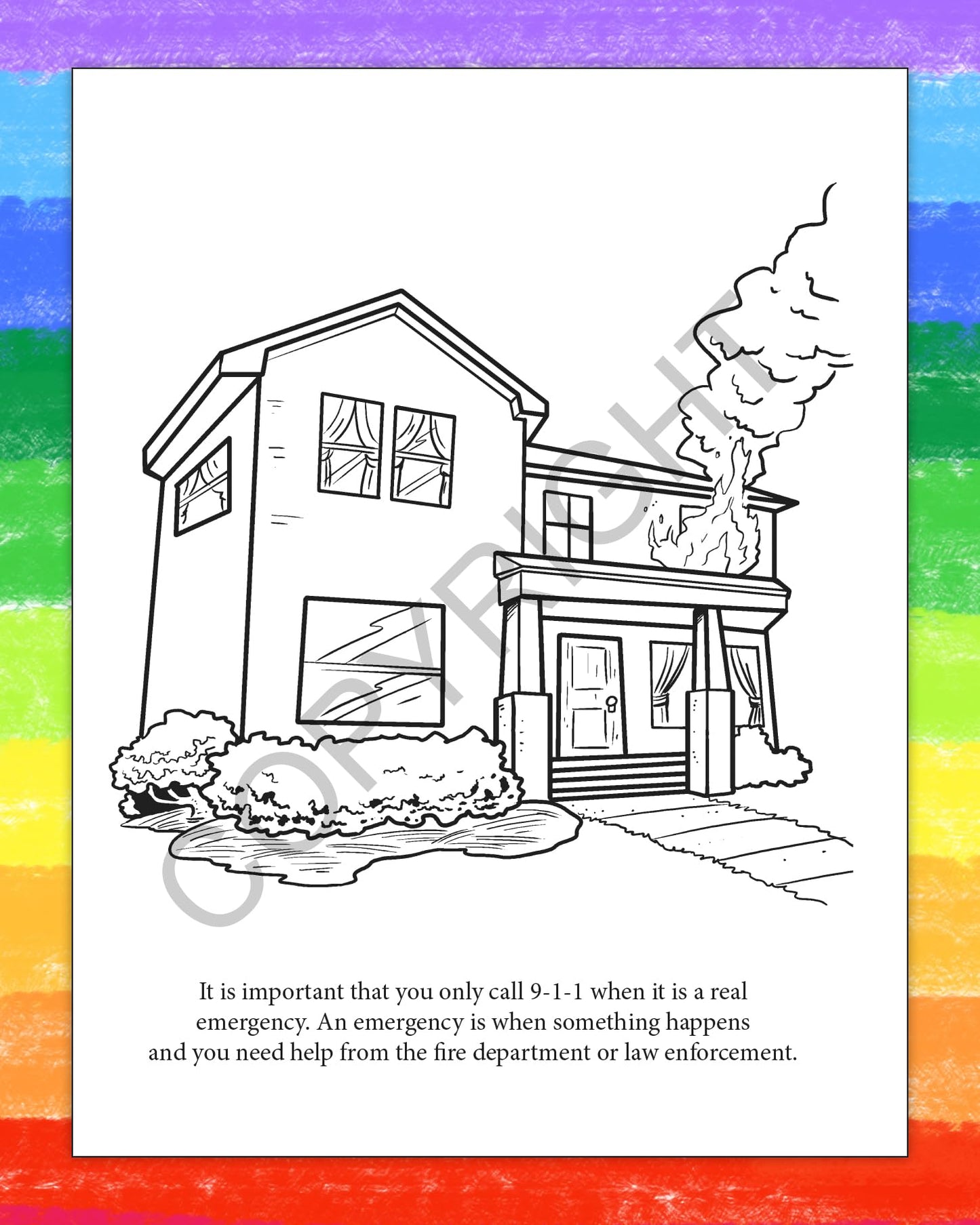 ZOCO - Learn About 911 - Coloring & Activity Books (25 Bulk Pack, Without Crayons) - EMT, EMS Dispatcher, Police, Sheriff, Fire