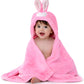 BRANDONN New Born Baby Blanket Pack of Super Soft Bathrobe | Wrapper | Baby Bath Towel for Boys, Girls, Babies (Pink Rabbit, 82c