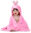 BRANDONN New Born Baby Blanket Pack of Super Soft Bathrobe | Wrapper | Baby Bath Towel for Boys, Girls, Babies (Pink Rabbit, 82c