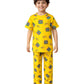ANTHRILO Summer POP IT Short Sleeve Pyjama Set  Yellow