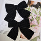 Hjiaruiky Hair Bows, 2Pcs Handmade Velvet Bows For Girls Toddlers, Light Weight Hair Clips, Sturdy Alligator Clips, Black