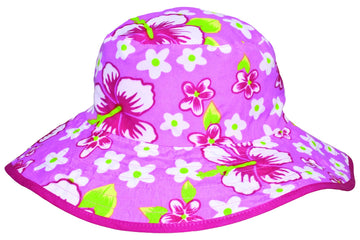 Baby Banz baby-girls UV Reversible Bucket Hat, Pink Floral, 2
