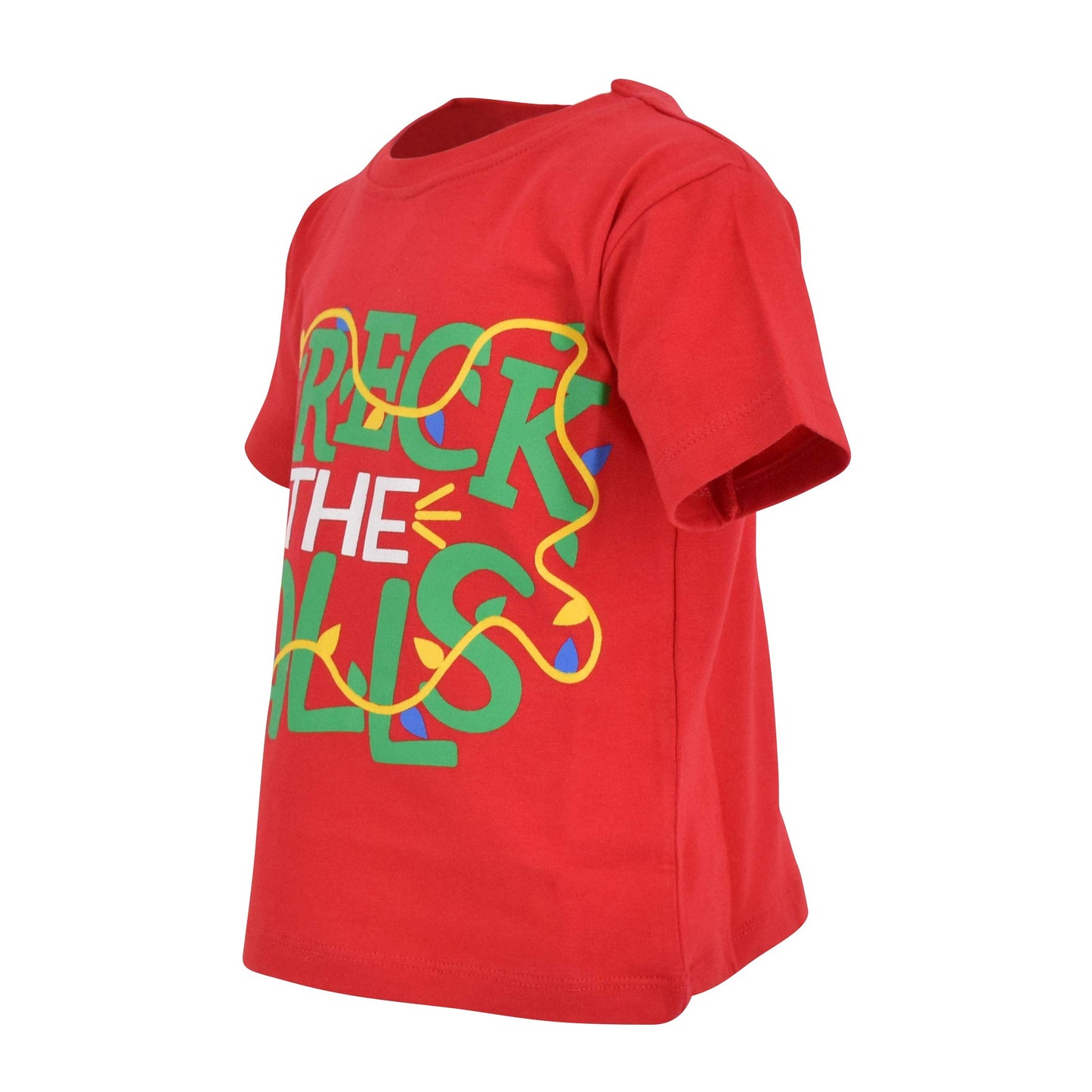 Unique Baby Boys Wreck The Halls Christmas T Shirt (3T) Red