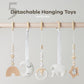 Comfy Cubs Wooden Baby Play Gym - Natural Finish Pinewood Baby Activity Gym With 5 Sensory Hanging Toys - Easy No-Tool Assembly,