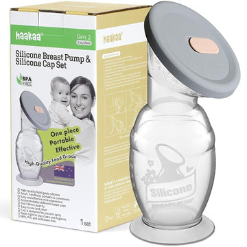 Haakaa Silicone Breast Pump & Silicone Cap 5Oz150Ml