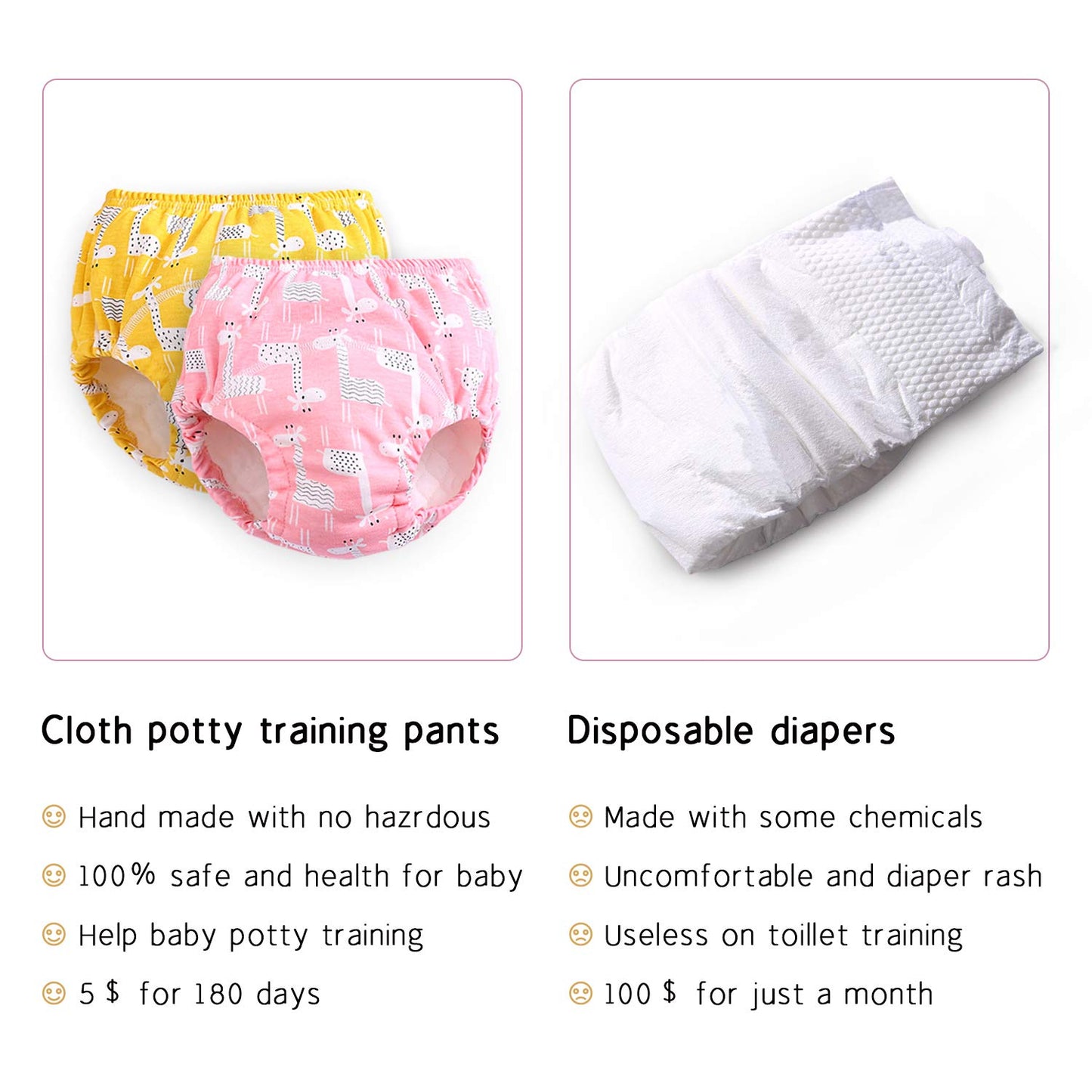 Potty Training Pants Girls 2T,3T,4T,Toddler Training Underwear For Baby Girls 4 Pack Red 5T