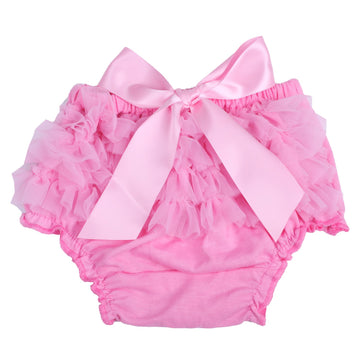 Icobuty Baby Girls Ruffle Bloomer Diaper Cover For Baby Girls Toddlers (Middle(7-12Month), Pink)