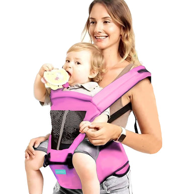 motherly Toddler 6In1 Baby Carrier Bag For 6 To 36 MonthsKangaroo Style With Hip Seat For Comfort Carrying (Style22 In 1 Pi