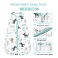 Mosebears Sleep Sack Baby Winter Wearable Blanket with 2-Way Zipper,2.5 TOG Cotton Sleep Sack Unisex (Deer, 6-12 Months)