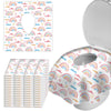 Zhoma 60 Pack Toilet Seat Covers Disposable, Extra Large No-Slip Waterproof For Toddler Potty Training, Individually Wrapped Por