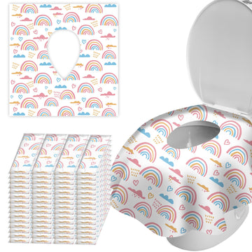 Zhoma 60 Pack Toilet Seat Covers Disposable, Extra Large No-Slip Waterproof For Toddler Potty Training, Individually Wrapped Por
