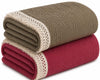 Varniya Lifestyles | 100% Organic Crinkled Muslin Cotton Baby Swaddle  UltraSoft, Hypoallergenic | 120100 cm | Taupe,Cranberry