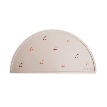 Mushie Silicone Placemat For Kids | Bpa-Free Non-Slip Design (Cherries)