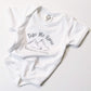 The Spunky Stork Take Me Home Country Roads Organic Cotton Baby Bodysuit (0-3M) White