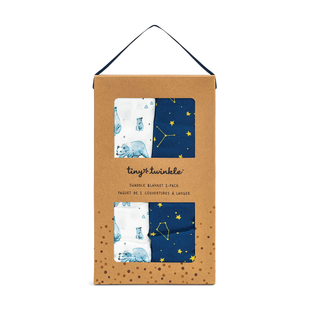 Tiny Twinkle Kaffle Swaddle Blanket 2Pack  Soft and Silky Baby Blanket to Wrap and Swaddle Newborns, Sized 47 x 47