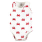 Touched By Nature Unisex Baby Organic Cotton Sleeveless Bodysuits, Mystic Sea Creatures, 9-12 Months