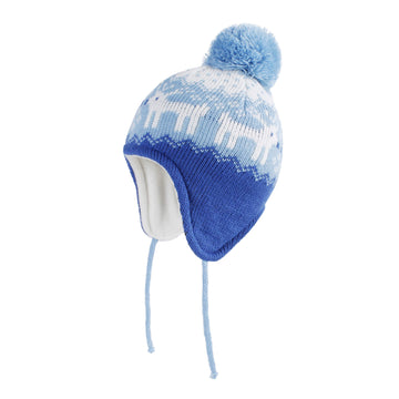 Langzhen Deer Hat For Girls Infant Pom Pom Beanie Kid Winter Hats Toddler Cap Knit Warm Beanies Caps For Baby Boys Girls(Deer-Bl