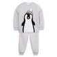 Cherry Crumble Grey Applique Cotton Blend Full Sleeves Round Neck Night Wear Regular Fit Applique Winter Nightsuit for Boys and 