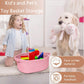 Poschnor Baby Gift Basket With Gift Bags And Ribbons, 12X 8X 5 Inch Basket For Baby And Pet Toys, Small Cotton Rope Basket - Pin