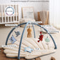 Blissful Diary Shell Baby Play Gym Mat, Softer & Enlarged Tummy Time Mat W 6 Detachable Toys For Sensory & Motor Skill Developme