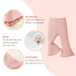 Sobowo 18-24 Month Girl Pants Toddler Baby Girl Flare Pants 3 Pack Solid Ribbed Ruffle Bell Bottoms Fall Outfits(White/Yellow/Li