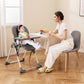 Baby Joy Foldable High Chair For Babies And Toddlers, Portable Adjustable Highchair With Footrest, Detachable Tray, Easy To Clea
