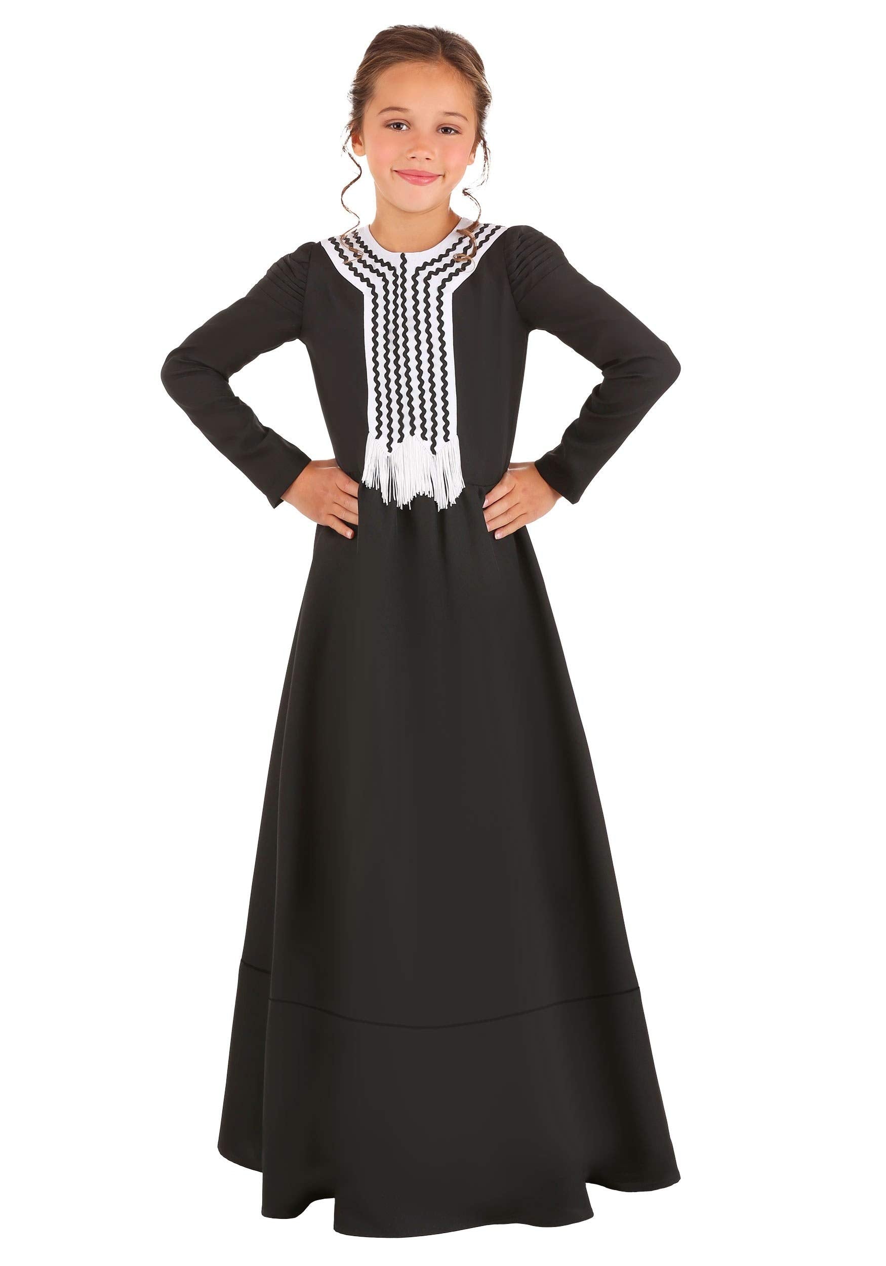 Fun Costumes Girls Marie Curie Halloween Costume | Kids Historical Scientist Outfit with Long Sleeve Dress for Dress-Up Large
