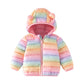 CECORC Winter Coats for Kids with Hoods Light Puffer Jacket for Girls | Baby, Infants, Toddlers, 12-18 Months,Rainbow