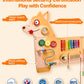 VEVOR Dog Activity Busy Board Wall, 12 Wall Activities Board, Montessori Sensory Wall Panel for Kids 3-12 Years, Sensory Wall Ac