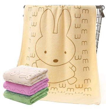 DRESSABLY Soft Absorbent Baby Towel (Color & Prints May Vary) (Pack of 2)(Light Color, Small_48cm x 84cm)