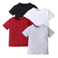 Opawo Unisex Infant Baby Crew Neck T-Shirt 4 Pack Short Sleeve Solid Color Tees For Boys Girls (Black/White/Gray/Red, 18-24 Mont