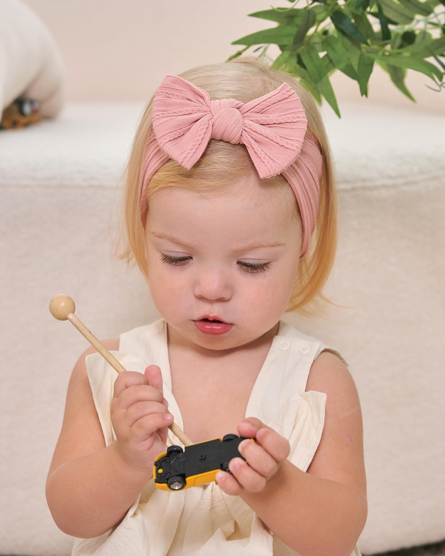 Jollybows 12Pcs Nylon Headbands For Baby Girls Infant Baby Bows Newborn Hairbands Toddler Hair Bow Elastics Head Wraps
