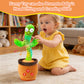 FAYOUCZ Updated Volume Adjustable Dancing Talking Cactus Toy for Baby Toddler, Mimicking Repeating Singing Interactive Cactus To