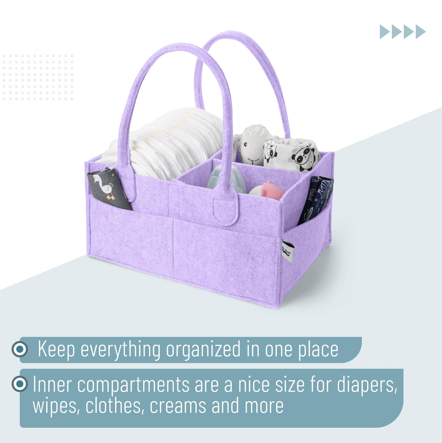 Mr. Pen- Baby Diaper Caddy Organizer, Orchid Mist, Baby Caddy Organizer With Handle, Compact Size, Collapsible & Portable