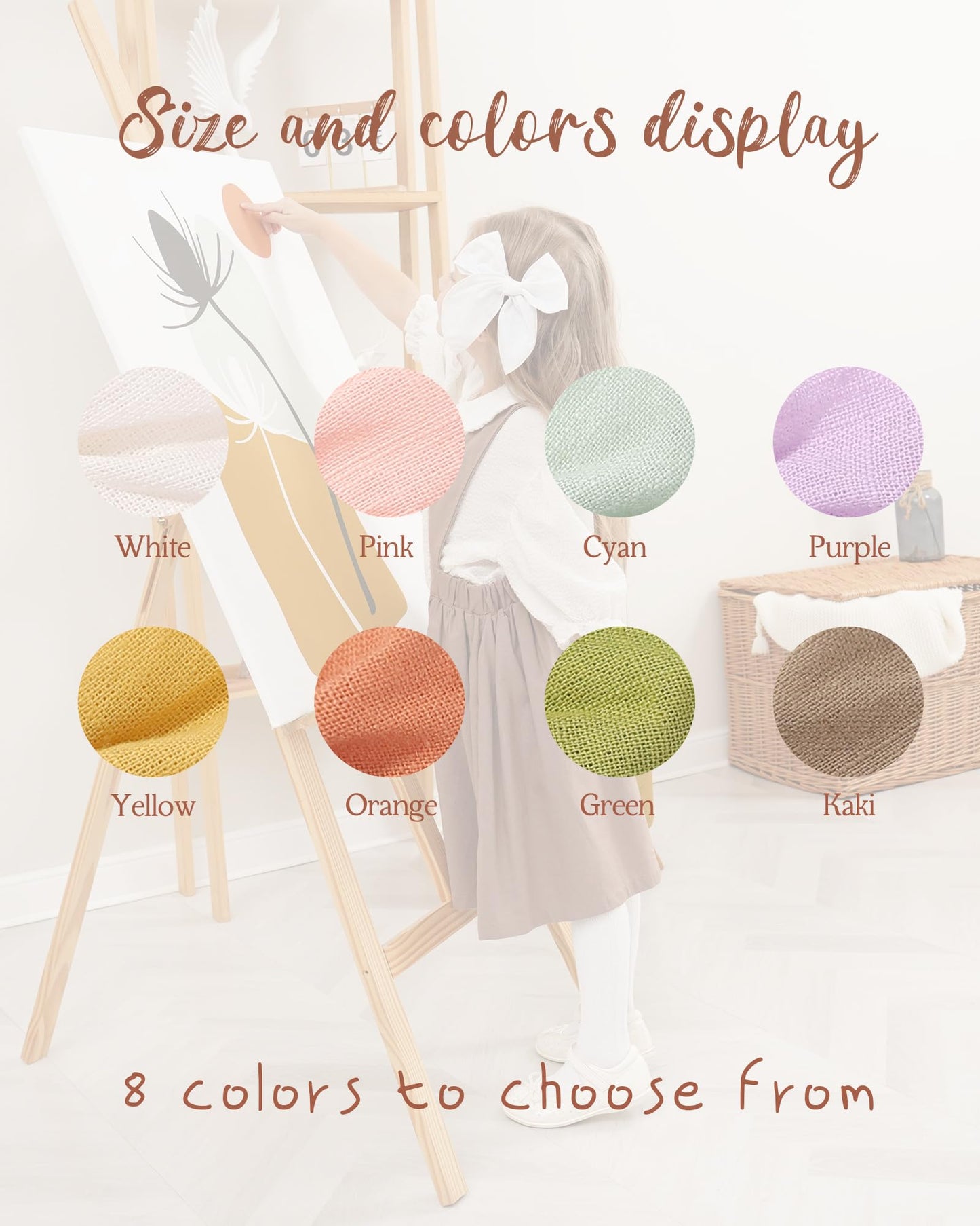 Doboi 8Pcs Baby Girls Hair Clips Fable Hair Bows Cotton Linen Bows For Girls Hair Accessories For Baby Toddlers Kids