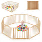 Wooden Baby Playpen 74     74    Playpen for Babies and Toddlers, Foldable Wooden Play Yard with Gate Safety Play Yard with Lock