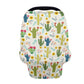 LedBack Cactus Flowers Car Seat Covers Canopy Cover - Multi-use Cover Carseat Canopy, Breathable Breastfeeding Cover, Easy to Cl